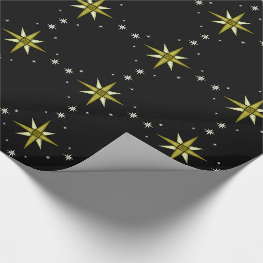 Bethlehem Night Shinting Stars Geschenkpapier (Ecke)