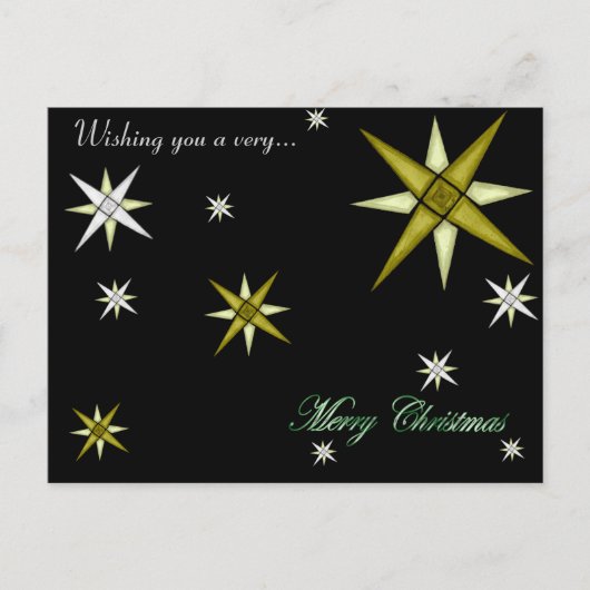 Bethlehem Night Shinting Stars Postkarte (Vorderseite)