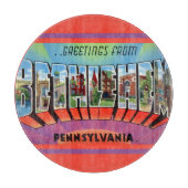 Bethlehem PA Postkarte Schneidebrett (Vorderseite)