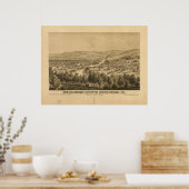 Bethlehem Pennsylvania 1877 Antike Panoramakarte Poster (Küche)