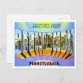 Bethlehem, Pennsylvania Vintag Big Letters Postkarte (Vorne/Hinten)