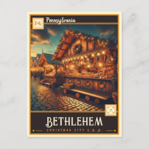 Bethlehem, Pennsylvania VINTAG Postkarte