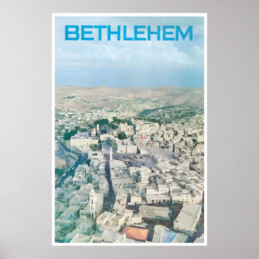 Bethlehem-Reiseposter Vintage Nahost-Kunst Poster (Vorne)