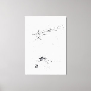 Bethlehem Star and Three Kings - Krippe Leinwanddruck