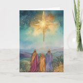 Bethlehem Star Guides Wise Men Karte (Vorderseite)