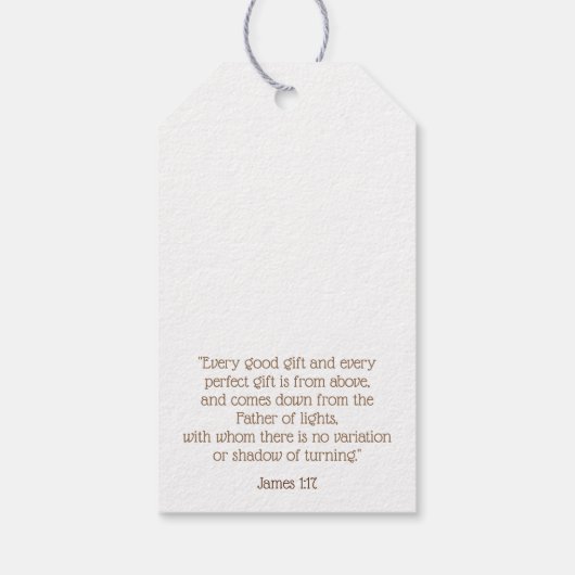 Bethlehem Star Nativity Scripture Christmas Geschenkanhänger (Rückseite)