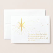 Bethlehem Star Weihnachts Gold Foil Card Folienkarte (Vorderseite mit Umschlag)
