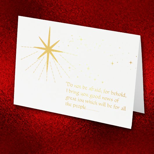 Bethlehem Star Weihnachts Gold Foil Card Folienkarte
