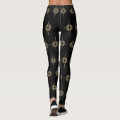 BETHLEHEM STAR Weihnachtskrippe Muster Schwarz Leggings (Rückseite)
