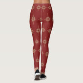 BETHLEHEM STAR Weihnachtskrippen Gebärdenmuster Ro Leggings (Rückseite)