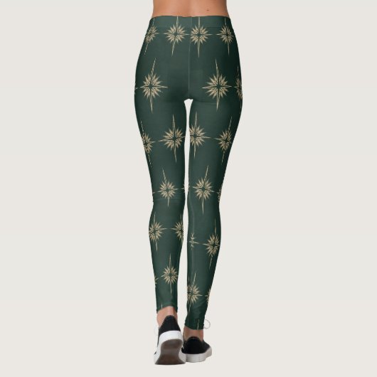 BETHLEHEM STAR Weihnachtskrippen Grün Leggings (Rückseite)