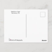 Bethlehem Steel PA Weihnachtsfeiertage Postkarte (Rückseite)