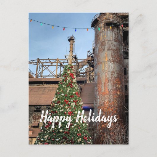 Bethlehem Steel PA Weihnachtsfeiertage Postkarte (Vorderseite)