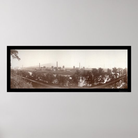 Bethlehem Steel Works Foto 1896 Poster (Vorne)