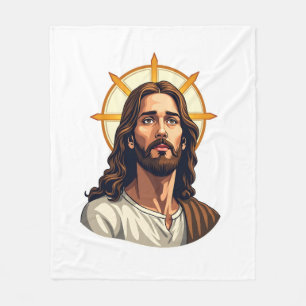 Bethlehem-Stern-Christus-Vintage-Stickerei-Shirt Fleecedecke