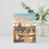 Bethlehem USA wird zu Bethlehem (Pennsylvania), da Postkarte (Stehend Vorderseite)