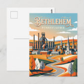 Bethlehem USA wird zu Bethlehem (Pennsylvania), da Postkarte (Vorne/Hinten)