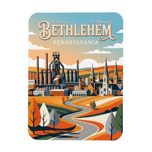 Bethlehem USA wird zu Bethlehem (USA) Magnet (Vertikal)