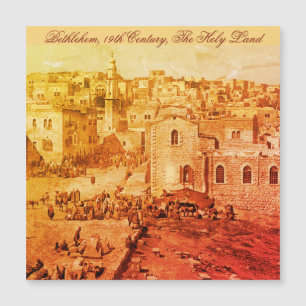 Bethlehem Vintage-Christliches-Foto-Magnet Magnetkarte