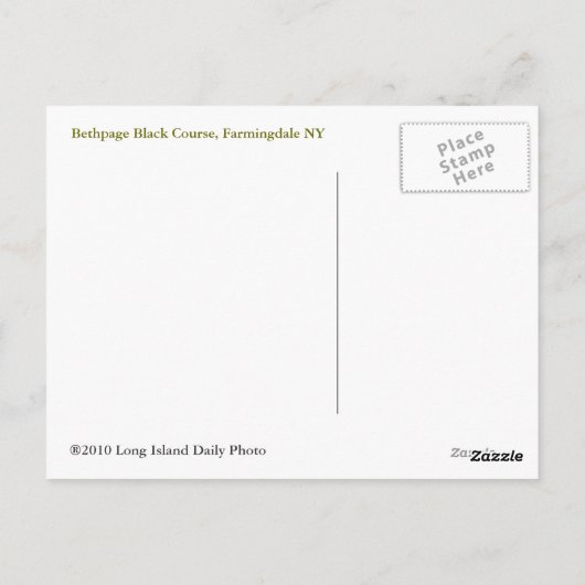 Bethpage Black Course, Farmingdale NY Postkarte (Rückseite)