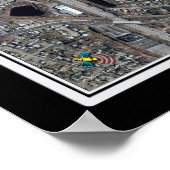 Bethpage Staat Park Golfplatz NY Satellite Karte Poster (Ecke)