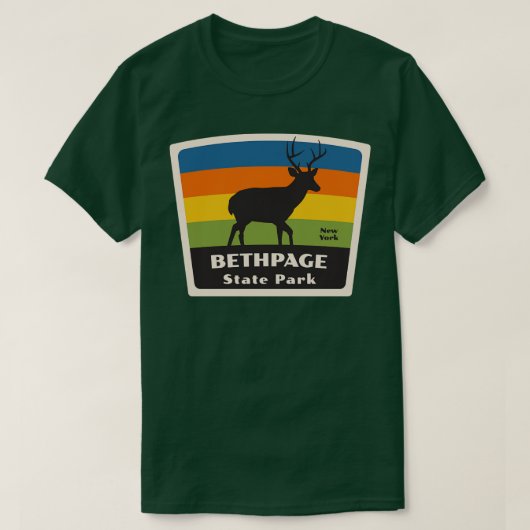Bethpage Staat Park New York Roaming Deer T-Shirt (Design vorne)