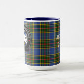 Bethune Clan Abzeichen & Tartan Tasse (Zentrum)