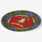 Bethune Tartan Personalisierte Weihnachten Pappteller (Schrägansicht)