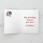 Bethune Wappen & Tartan w/Robin Personalisiert Karte (Innenseite)