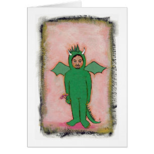 Betitelt: Der Typ im Drache-Anzug - Spaßkunst