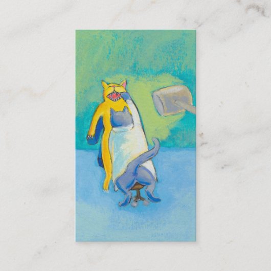 Betitelt: Katzen-Zahnarzt - einzigartiges Visitenkarte (Vorderseite)