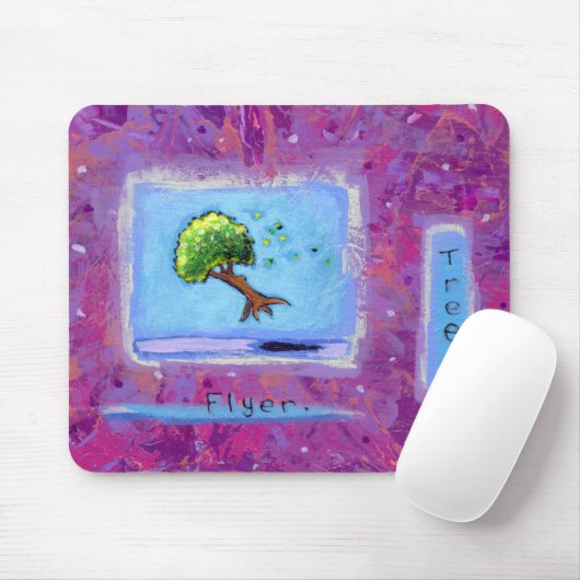 Betitelt:  Kleine Kunst #597 - Baum.  Flyer. KUNST Mousepad (Mit Mouse)