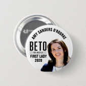 BETO 2020: Amy for Frist Lady Button (Vorne & Hinten)