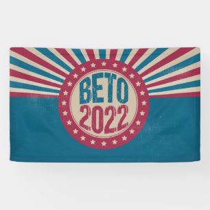 Beto 2022 Vintage American Flag Governor Wahlkampf Banner