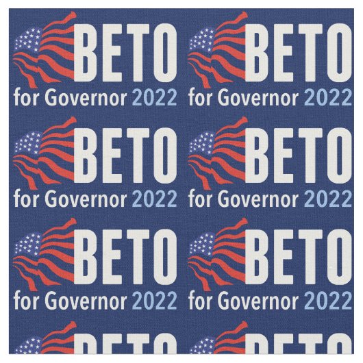 Beto for Governor 2022 Texas Election Blue Flag Stoff (Nahaufnahme)