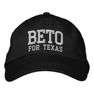 Beto für Texas in Schwarz und Weiß Bestickte Baseballkappe