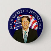 Beto O'Rourke für die US-Präsidentschaftswahl 2020 Button (Vorderseite)
