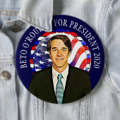 Beto O'Rourke für die US-Präsidentschaftswahl 2020 Button (Beispiel)