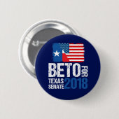 Beto O'Rourke für die Wahl des texanischen Senats Button (Vorne & Hinten)