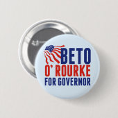 Beto O'Rourke für die Wahl zum Gouverneur von Texa Button (Vorne & Hinten)