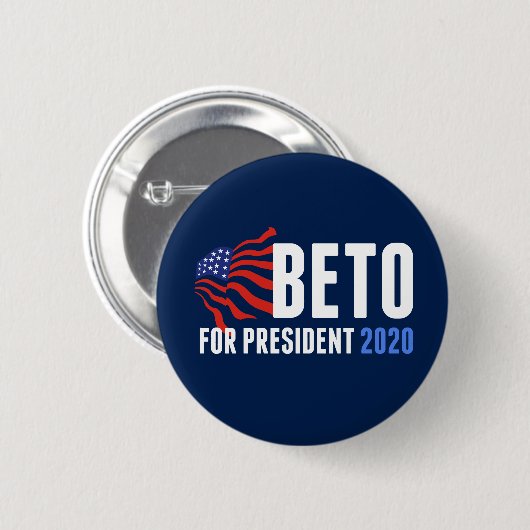 Beto O'Rourke für Präsident 2020 Button (Vorne & Hinten)