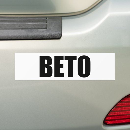 Beto O'Rourke moderne Typografie in Schwarzweiß Autoaufkleber (Auf Auto)