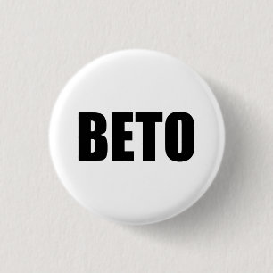 Beto O'Rourke moderne Typografie in Schwarzweiß Button