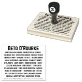 Beto O'Rourke Schlüsselprobleme 4 x 5 in Briefmark Gummistempel (Stempel)