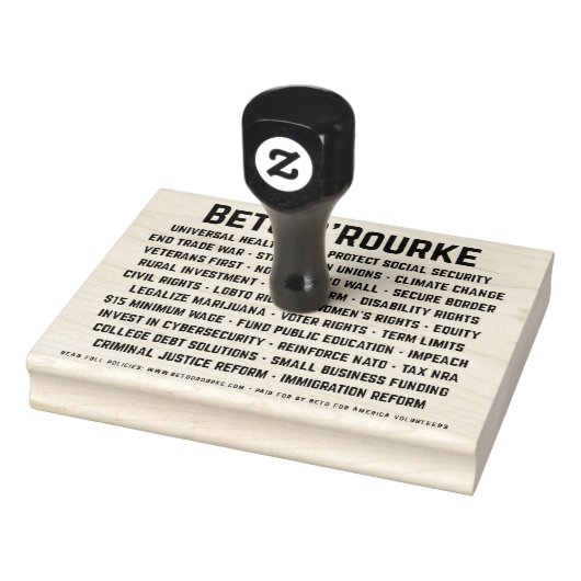 Beto O'Rourke Schlüsselprobleme 4 x 5 in Briefmark Gummistempel (Stempel)