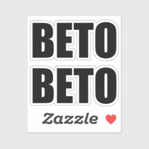 Beto O'Rourke schwarze moderne Typografie zwei Aufkleber