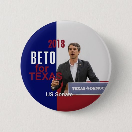 BETO O'Rourke Texas 2018 Button (Vorderseite)