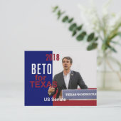 BETO O'Rourke Texas 2018 Postkarte (Stehend Vorderseite)