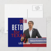 BETO O'Rourke Texas 2018 Postkarte (Vorne/Hinten)