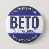 Beto Präsidentschaftswahl 2020 politisch Button (Vorderseite)